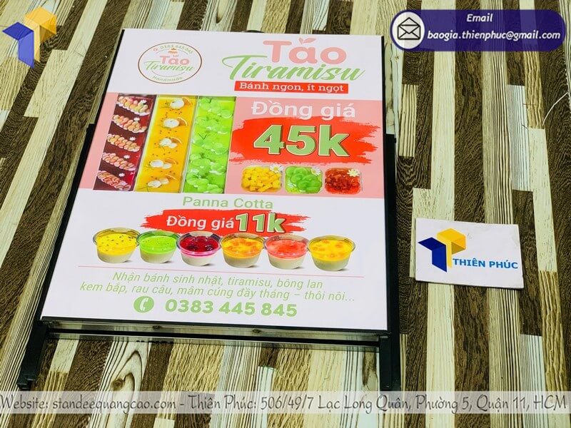 Xưởng sản xuất bảng standee 1 mặt theo yêu cầu nhanh gọn giao hàng