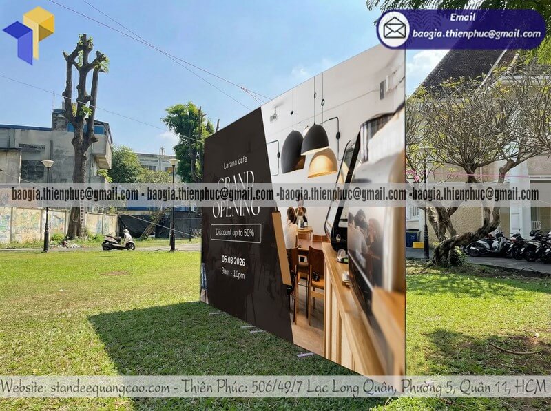 Xưởng sản xuất cho thuê backdrop ngoài trời khổ lớn cho sự kiện giá rẻ bán rẻ cho toàn quốc trường học