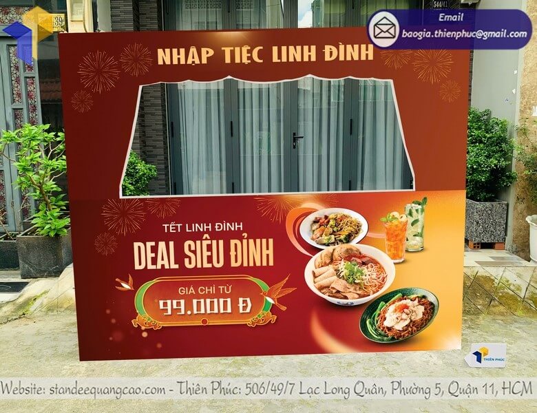 Xưởng sản xuất khung check in in logo theo yêu cầu in UV ngoài trời