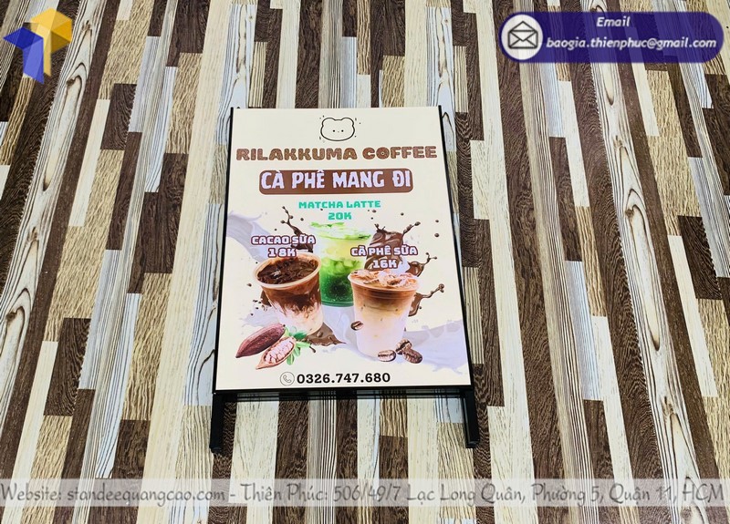 xưởng sản xuất standee chữ A gấp gọn Gò Vấp