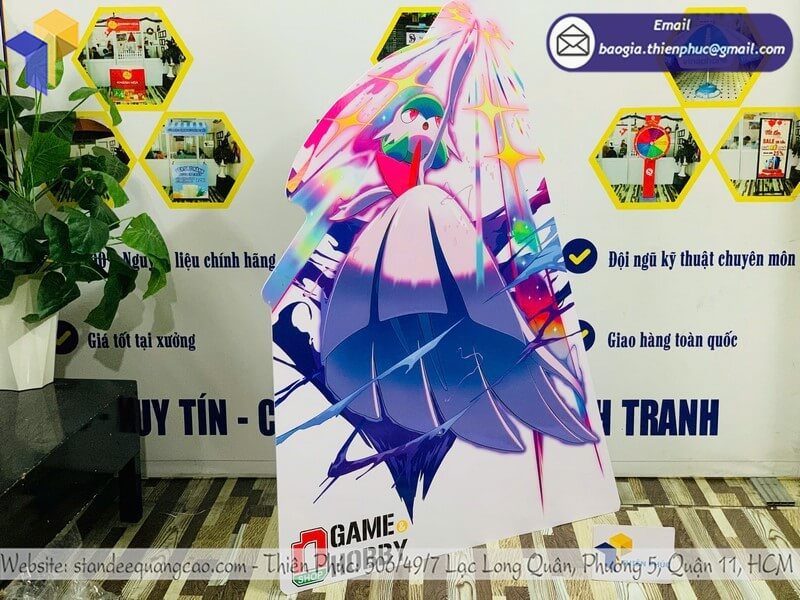 Xưởng sản xuất standee mô hình nhân vật in 1 mặt  giá rẻ độc quyền 2025